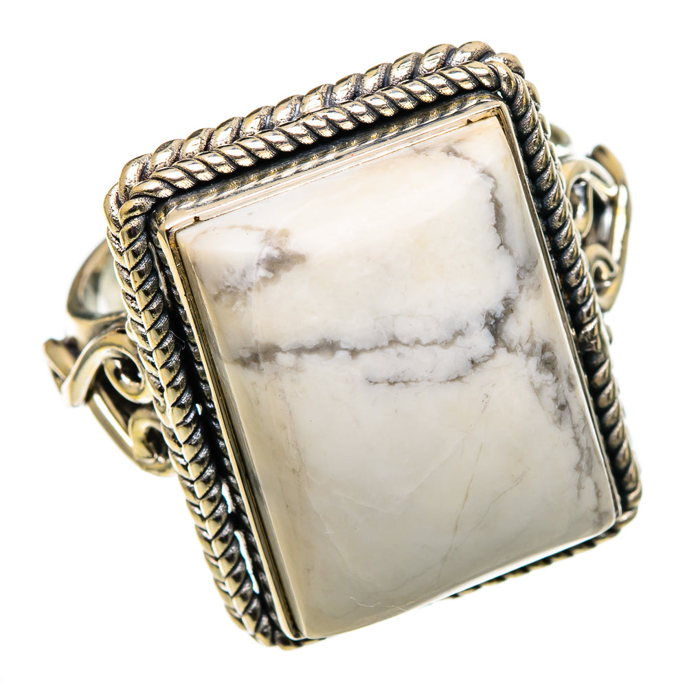 Howlite Rings handcrafted by Anasilvercos - RING100740