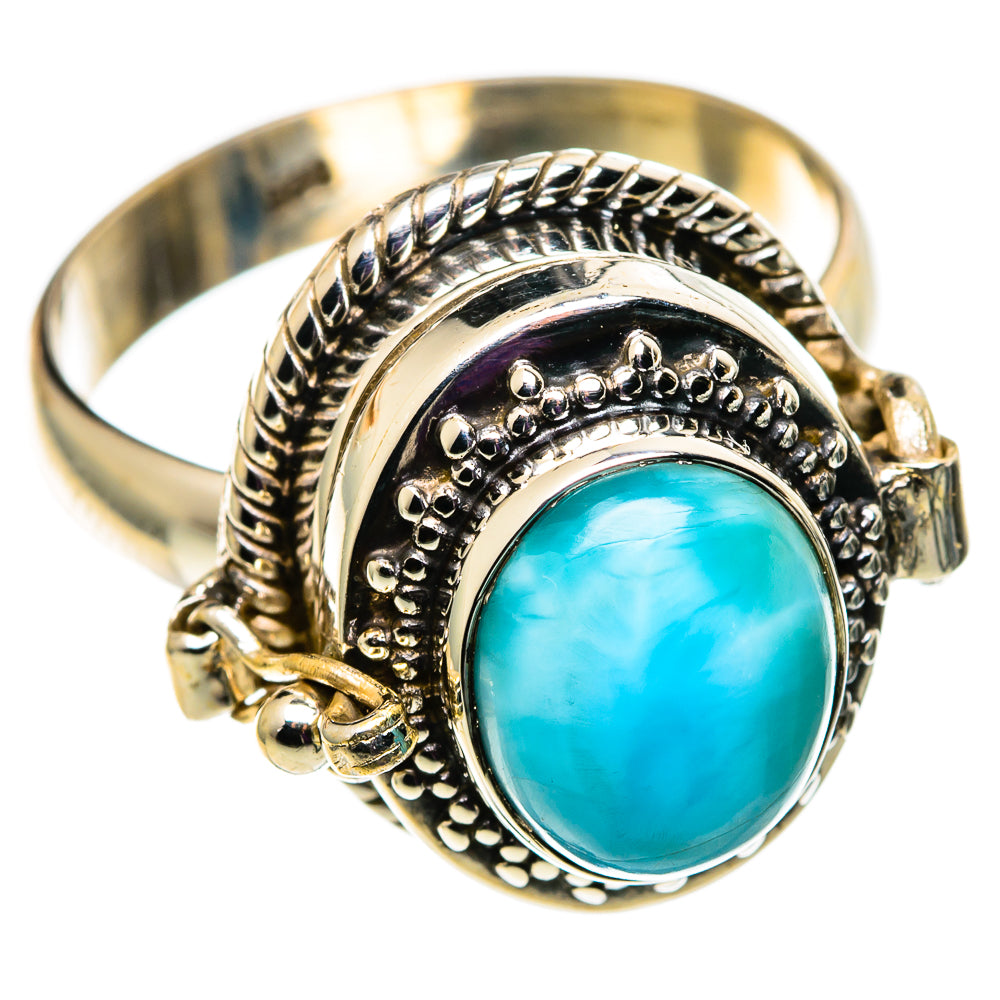 Larimar Rings handcrafted by Anasilvercos - RING100747