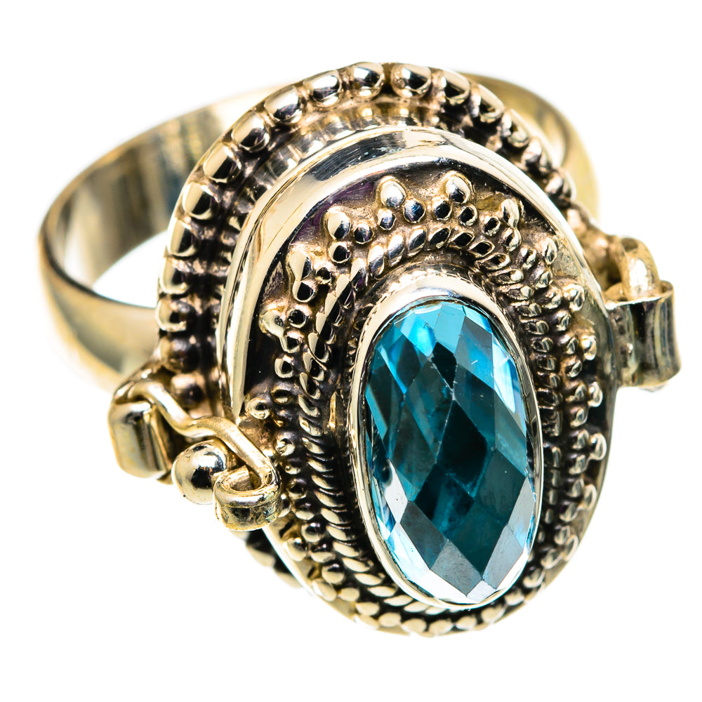 Swiss Blue Topaz Rings handcrafted by Anasilvercos - RING100748