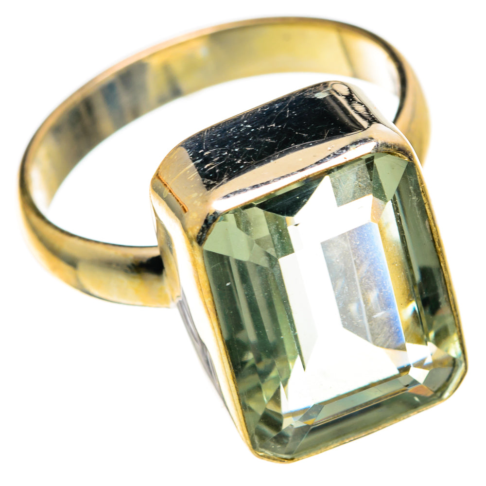 Green Amethyst Rings handcrafted by Anasilvercos - RING100753