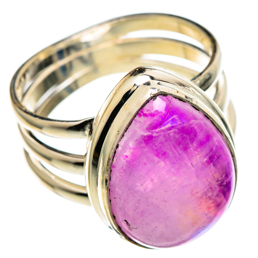 Pink Moonstone Rings handcrafted by Anasilvercos - RING100757
