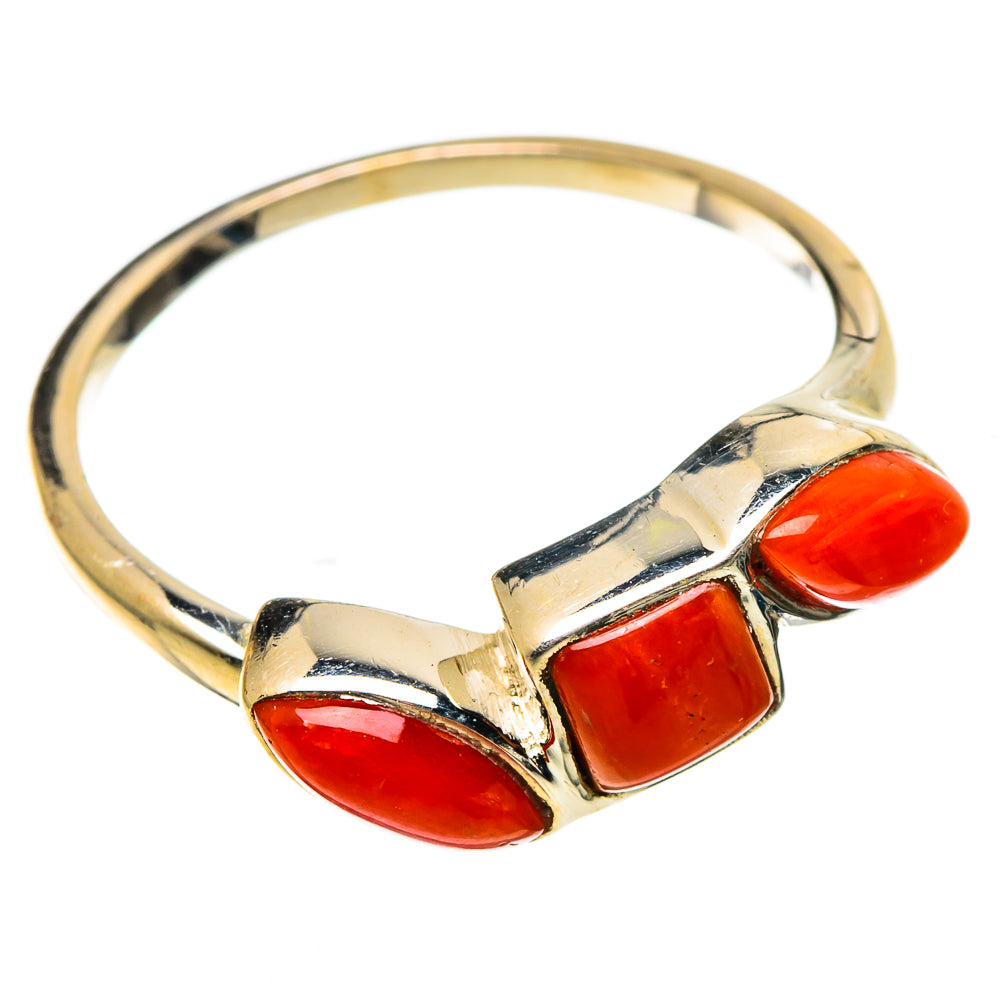 Mediterranean Red Coral Rings handcrafted by Anasilvercos - RING100761 - Photo 2