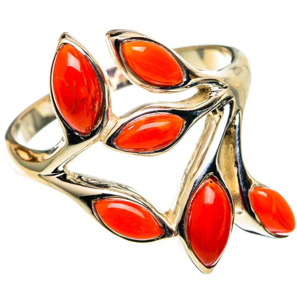 Mediterranean Red Coral Rings handcrafted by Anasilvercos - RING100762 - Photo 2