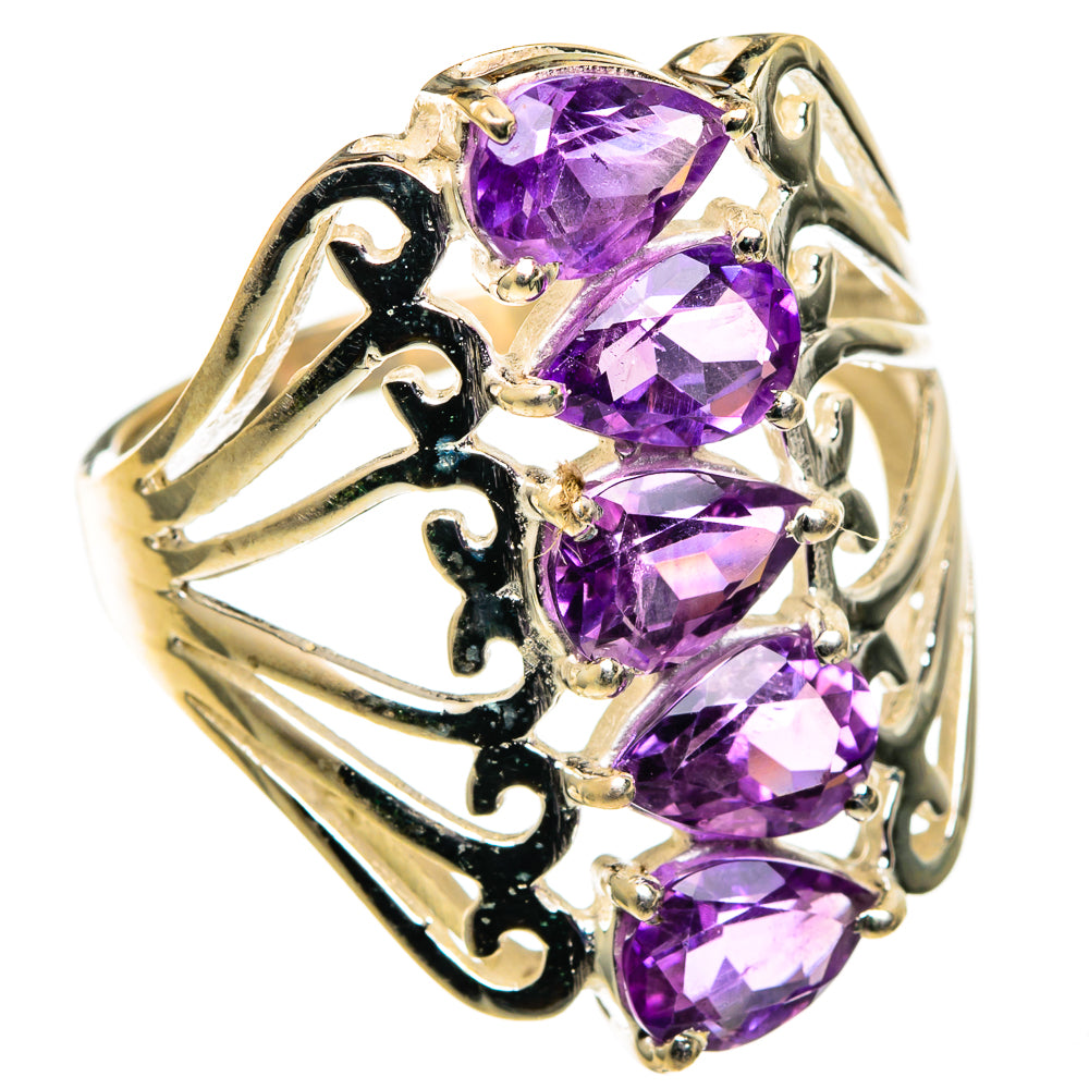 Amethyst Rings handcrafted by Anasilvercos - RING100764