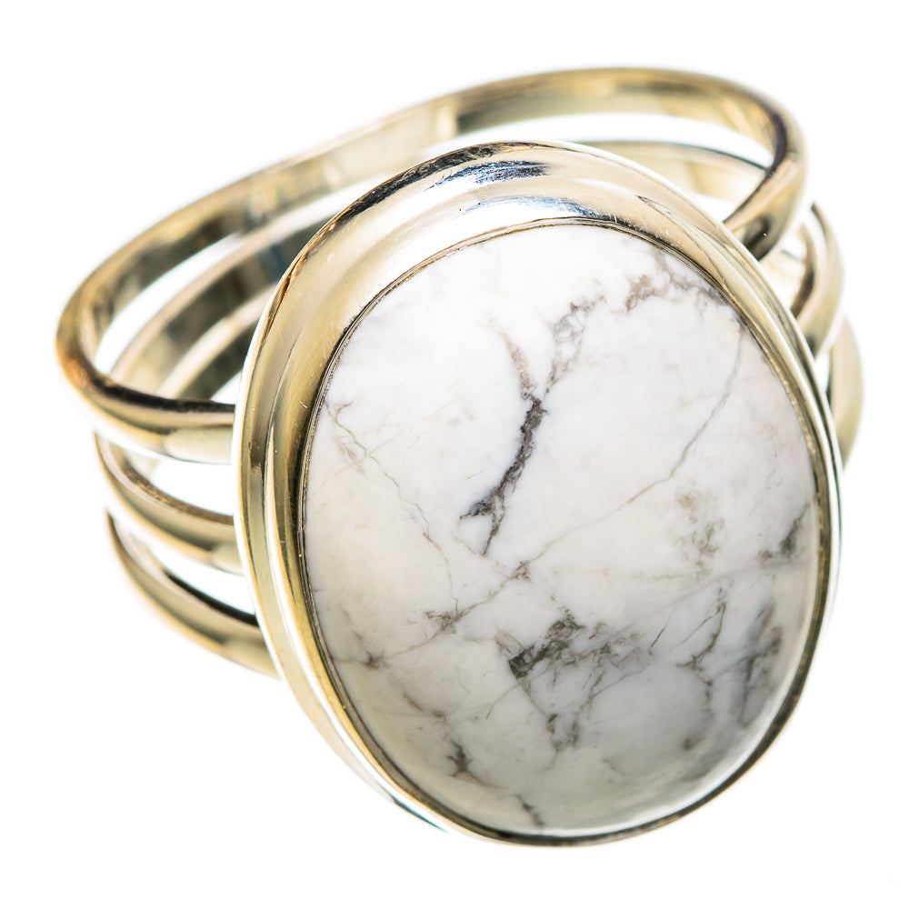 Howlite Rings handcrafted by Anasilvercos - RING100766
