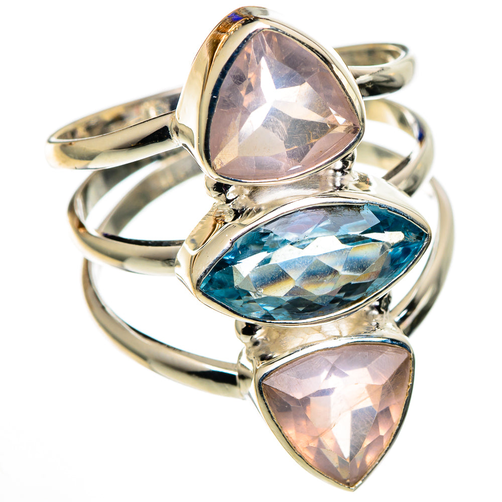 Rose Quartz Rings handcrafted by Anasilvercos - RING100767