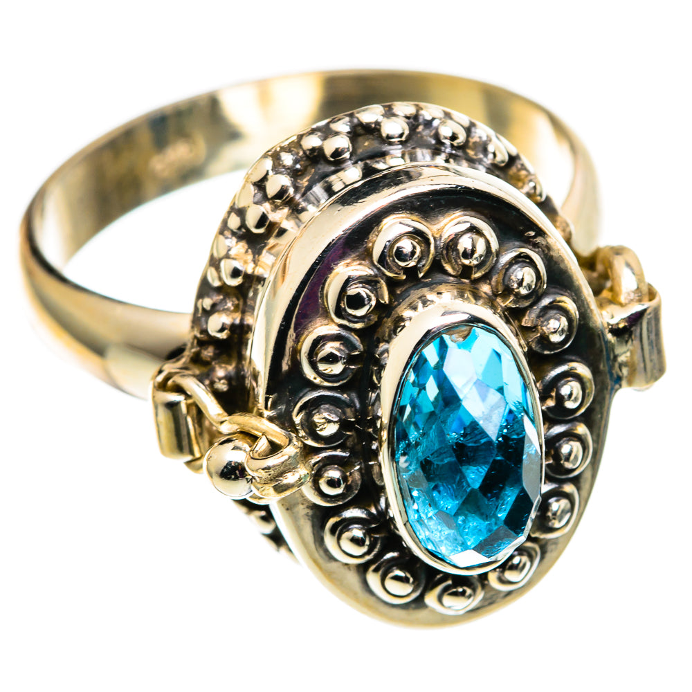 Swiss Blue Topaz Rings handcrafted by Anasilvercos - RING100770