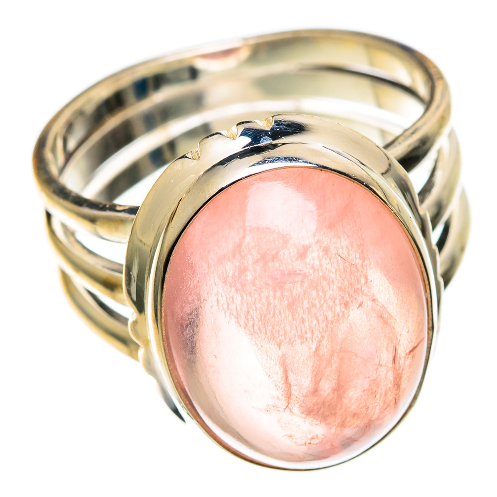 Rose Quartz Rings handcrafted by Anasilvercos - RING100784