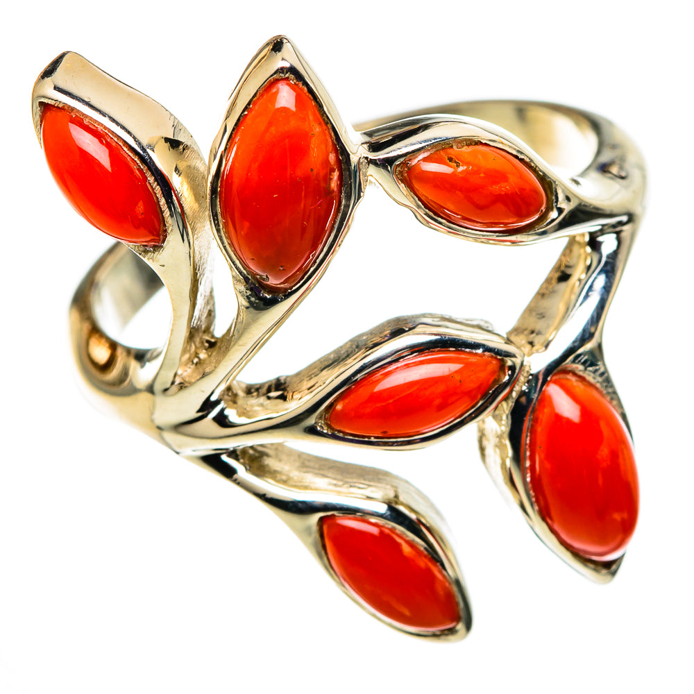 Mediterranean Red Coral Rings handcrafted by Anasilvercos - RING100787 - Photo 2