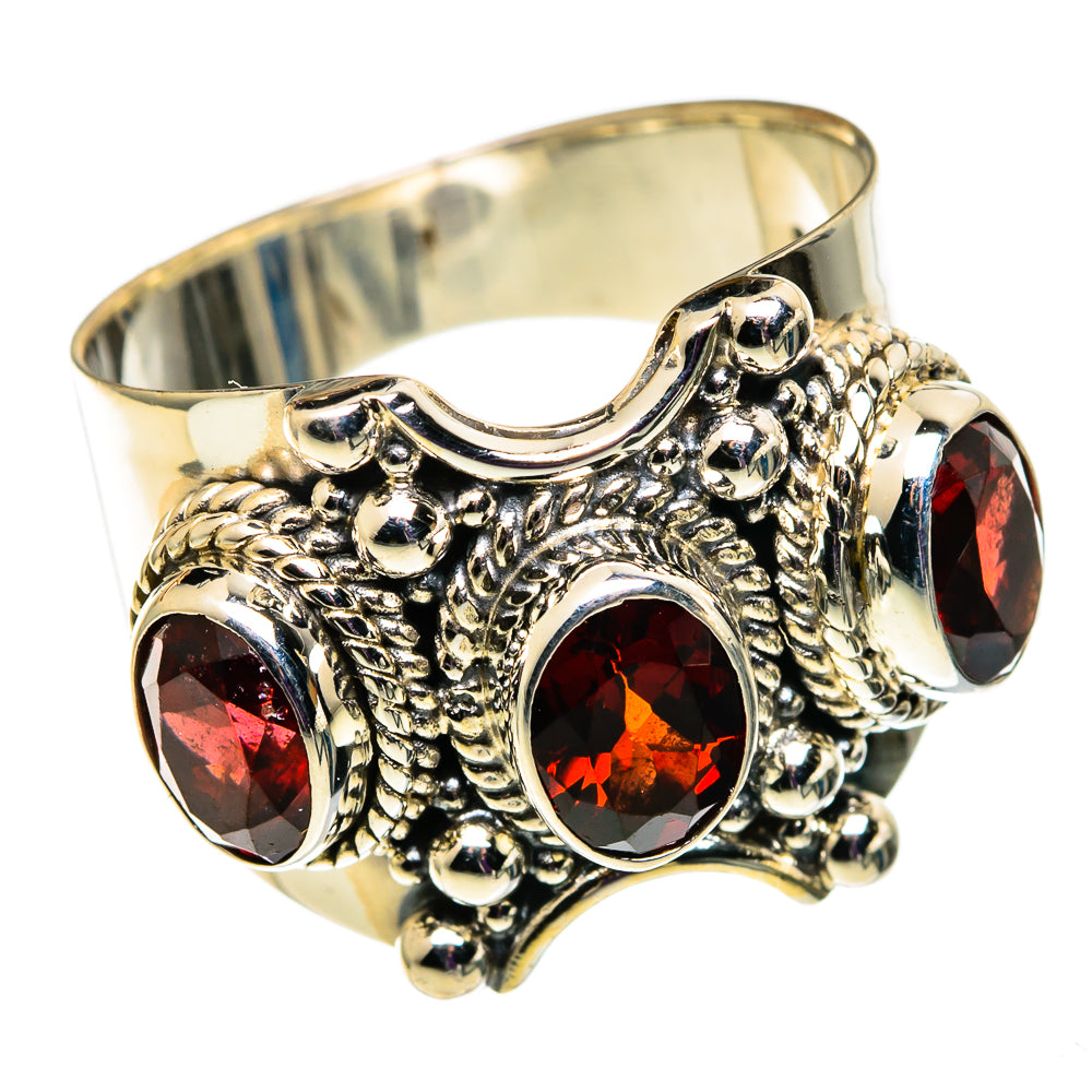 Garnet Rings handcrafted by Anasilvercos - RING100789