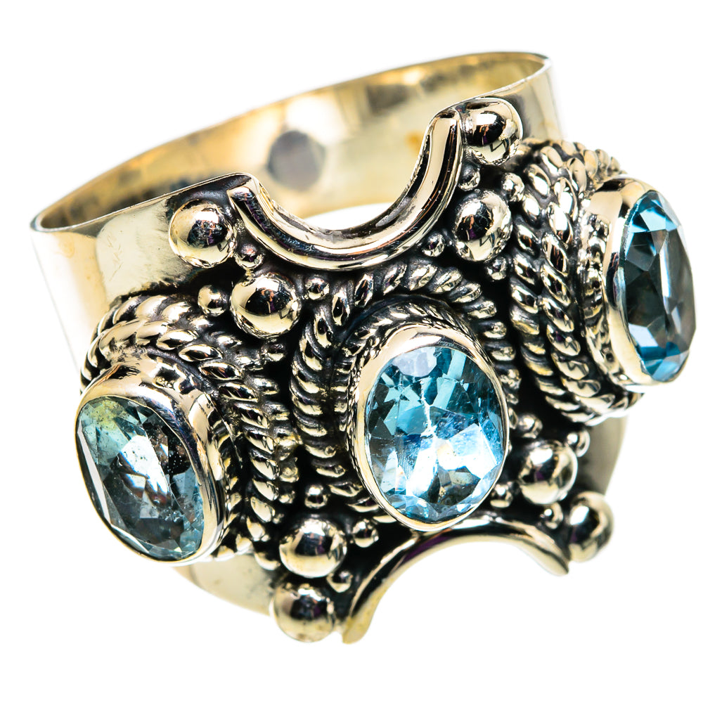 Blue Topaz Rings handcrafted by Anasilvercos - RING100794