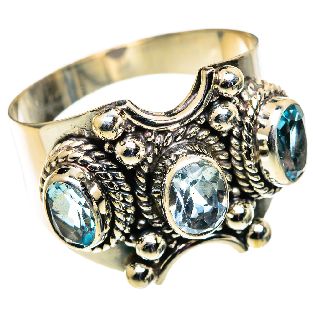 Blue Topaz Rings handcrafted by Anasilvercos - RING100810 - Photo 2