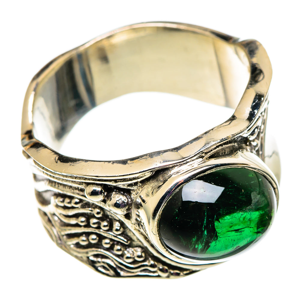 Green Tourmaline Rings handcrafted by Anasilvercos - RING100813
