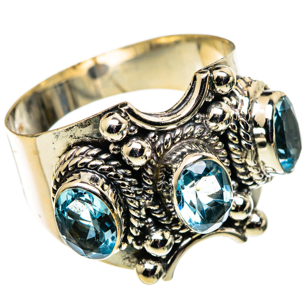 Blue Topaz Rings handcrafted by Anasilvercos - RING100830