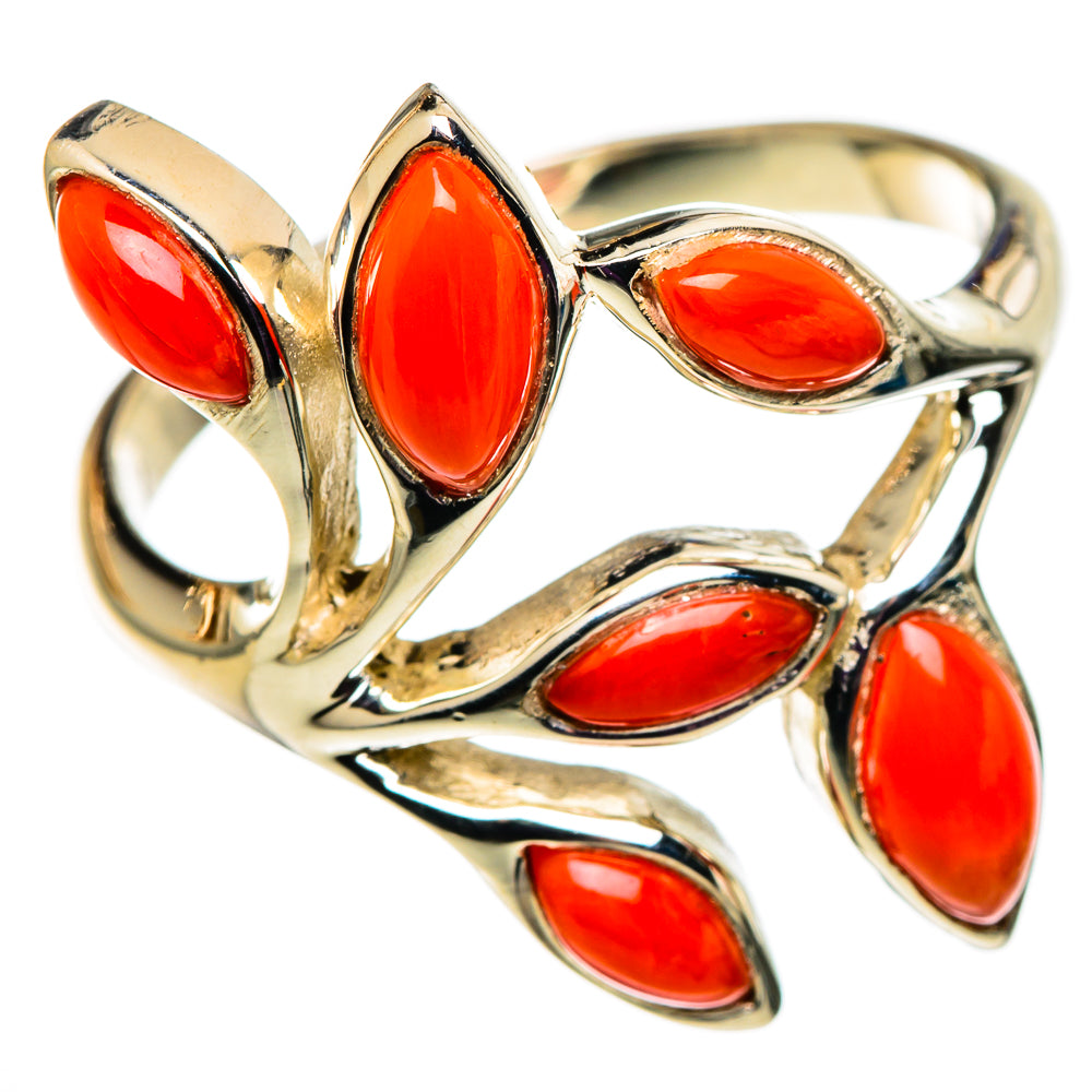 Mediterranean Red Coral Rings handcrafted by Anasilvercos - RING100840 - Photo 2