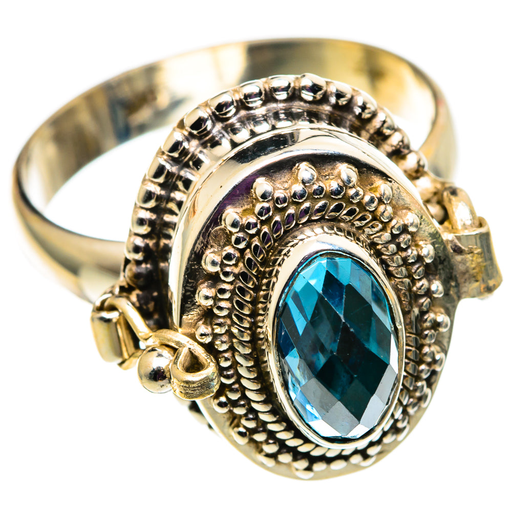 Swiss Blue Topaz Rings handcrafted by Anasilvercos - RING100847