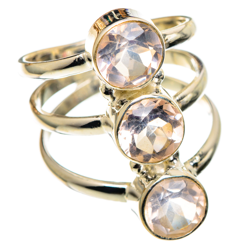 Rose Quartz Rings handcrafted by Anasilvercos - RING100851