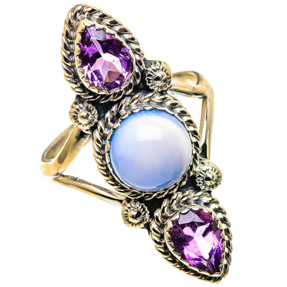 Chalcedony Rings handcrafted by Anasilvercos - RING100886