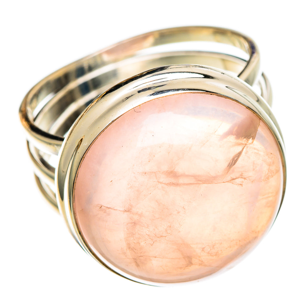 Rose Quartz Rings handcrafted by Anasilvercos - RING100894