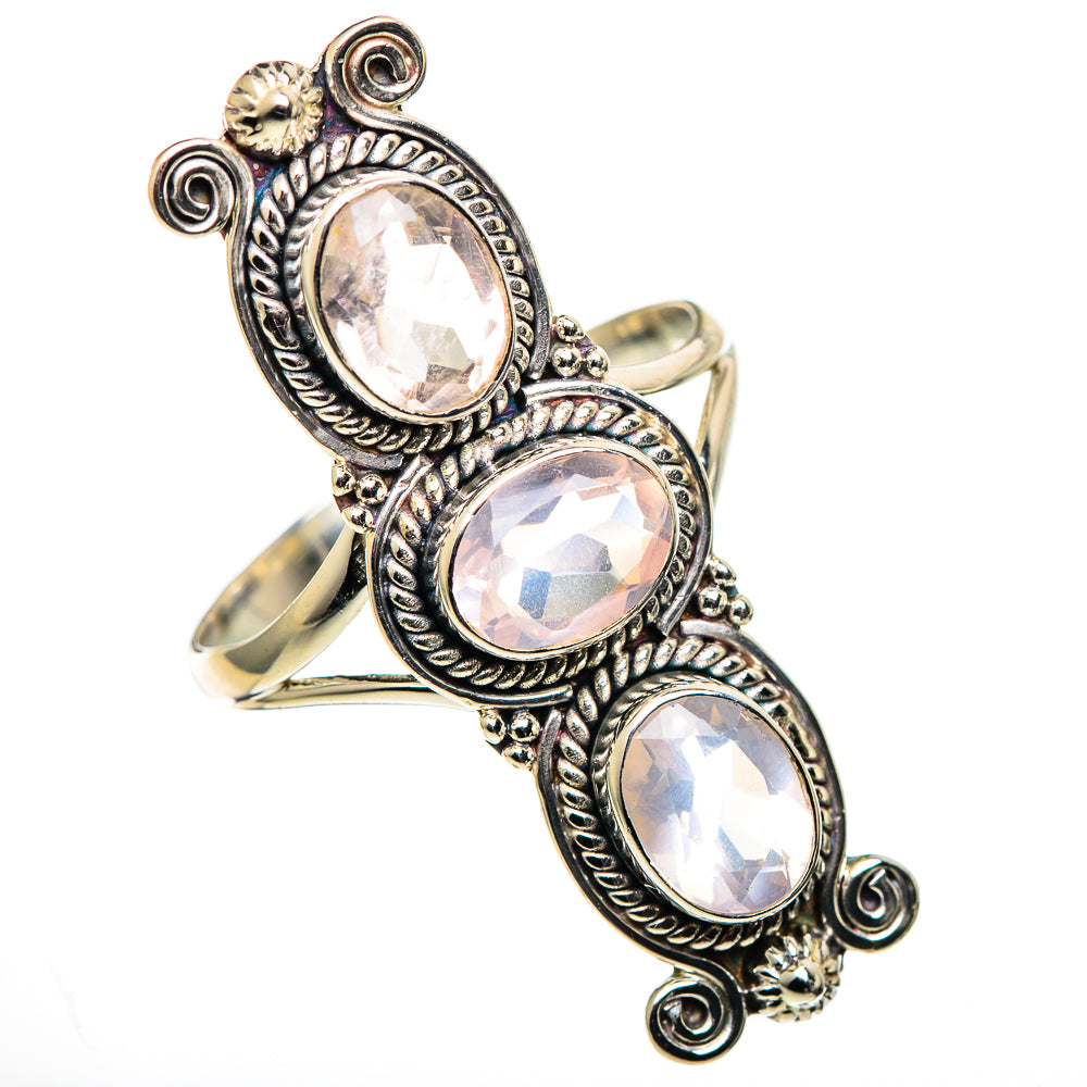 Rose Quartz Rings handcrafted by Anasilvercos - RING100897 - Photo 2