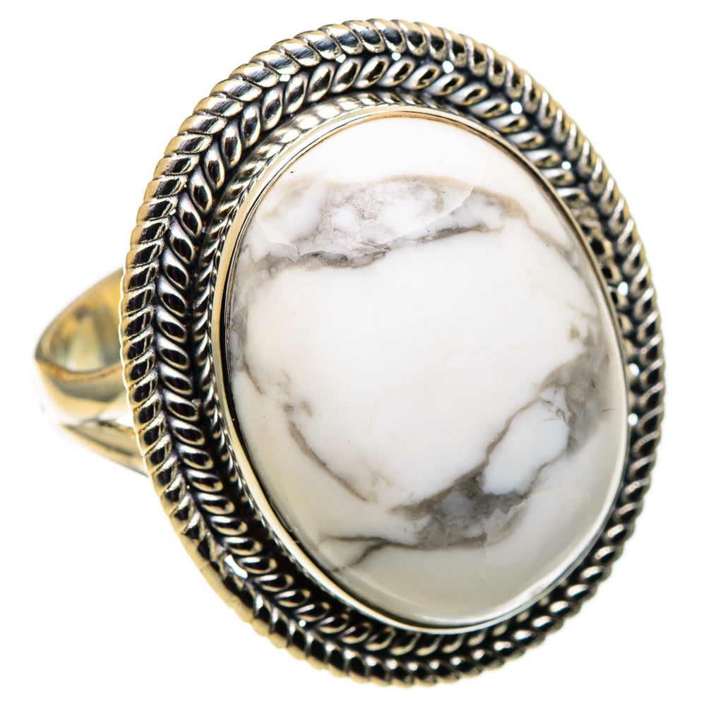 Howlite Rings handcrafted by Anasilvercos - RING100915 - Photo 2