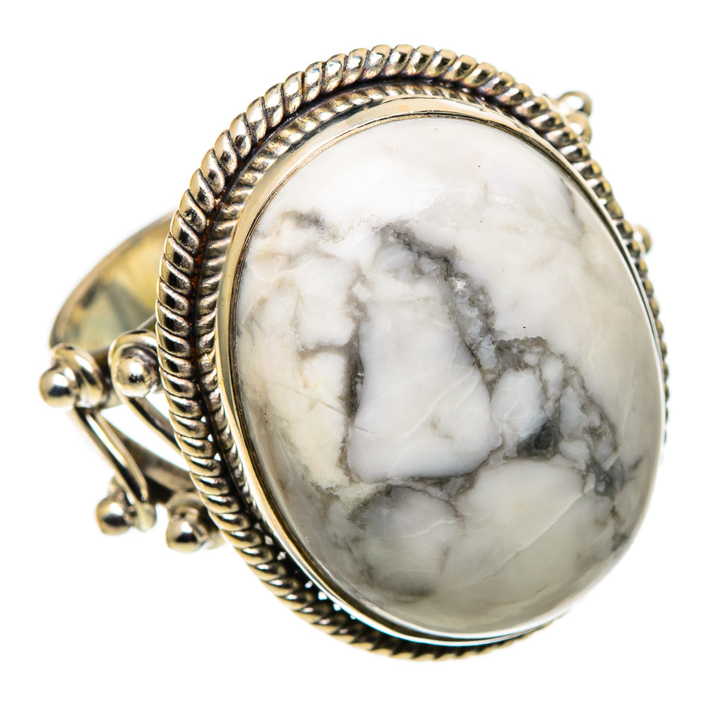 Howlite Rings handcrafted by Anasilvercos - RING100920 - Photo 2