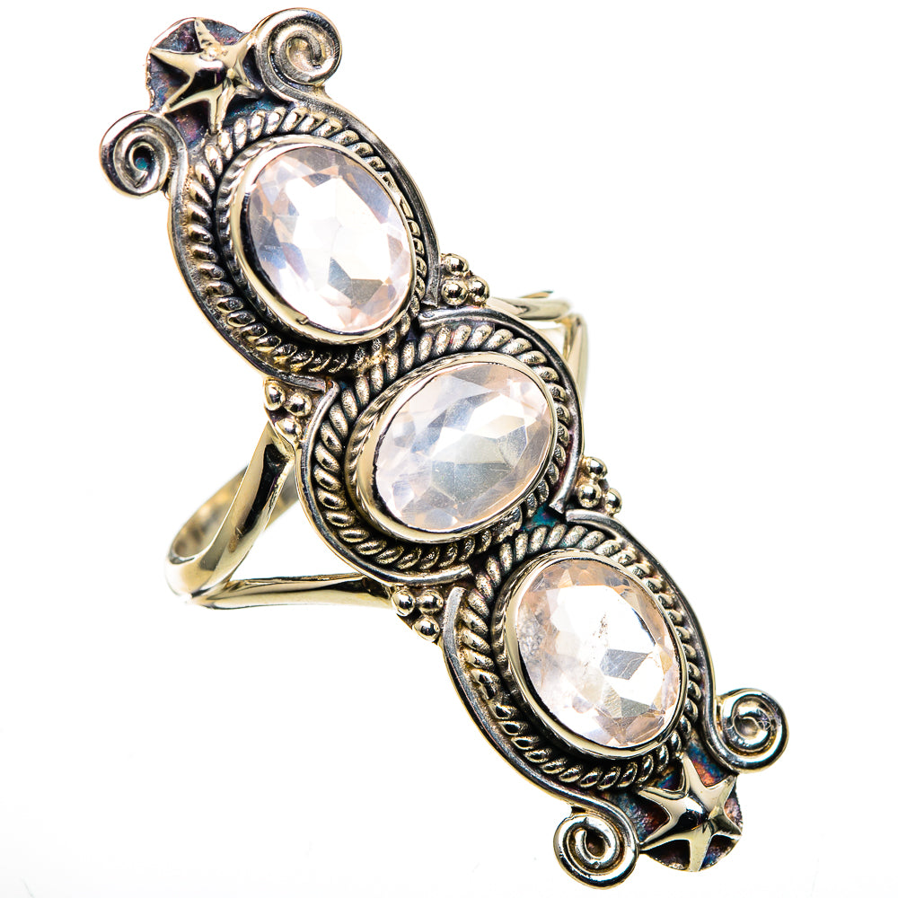 Rose Quartz Rings handcrafted by Anasilvercos - RING100929
