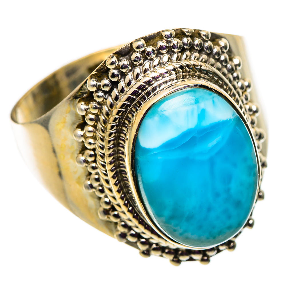 Larimar Rings handcrafted by Anasilvercos - RING100936