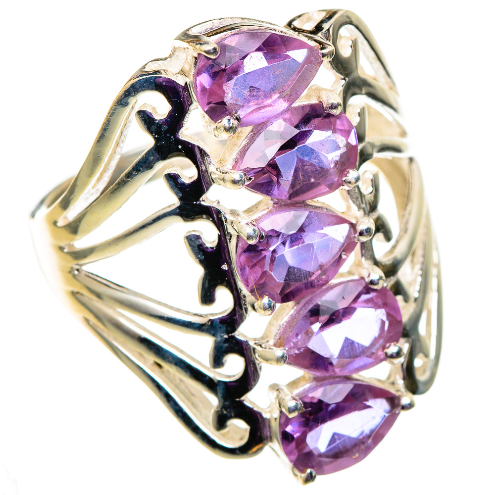 Color Change Alexandrite (lab.) Rings handcrafted by Anasilvercos - RING100950