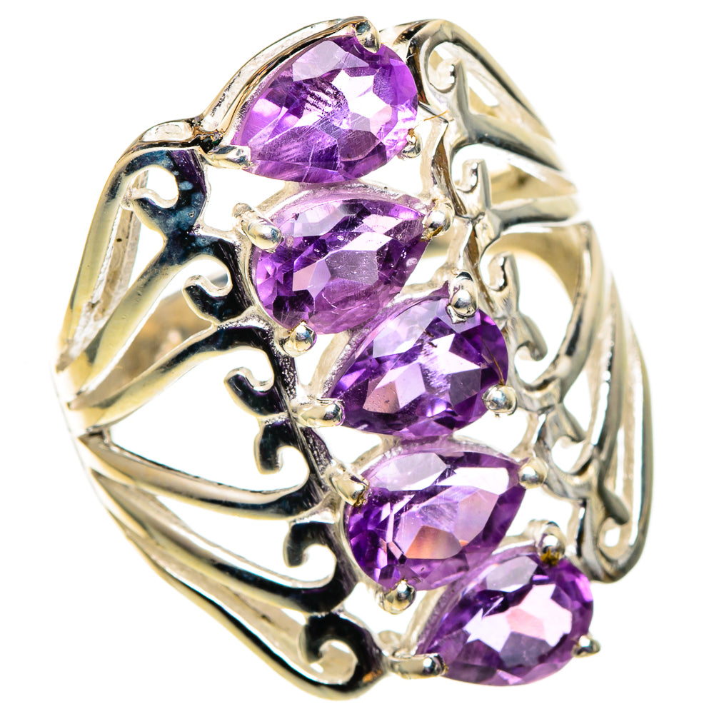Amethyst Rings handcrafted by Anasilvercos - RING100952