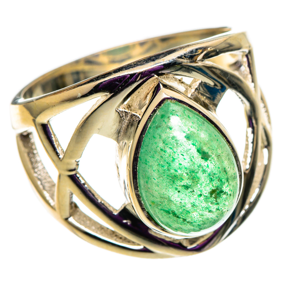 Green Aventurine Rings handcrafted by Anasilvercos - RING100970