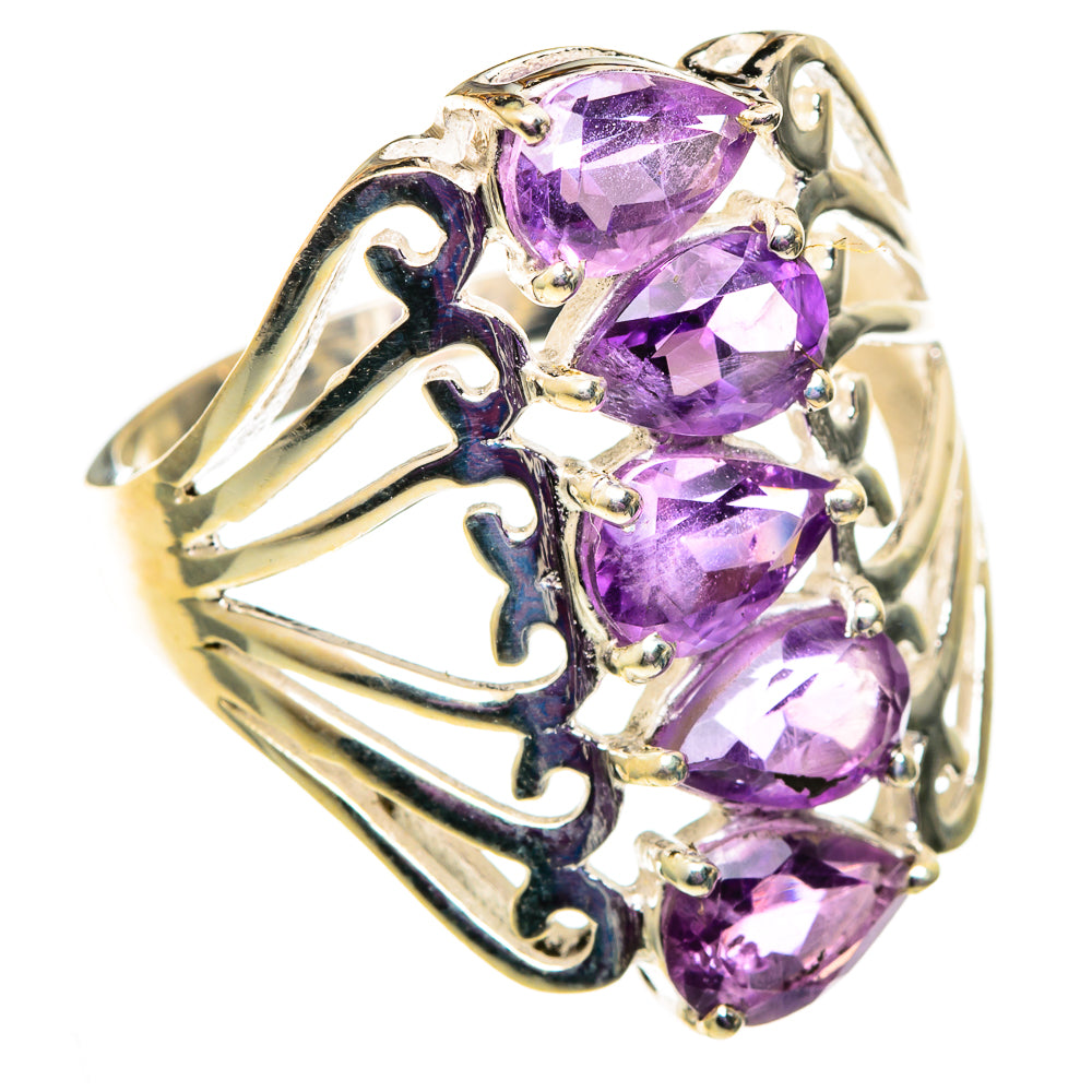 Amethyst Rings handcrafted by Anasilvercos - RING100979