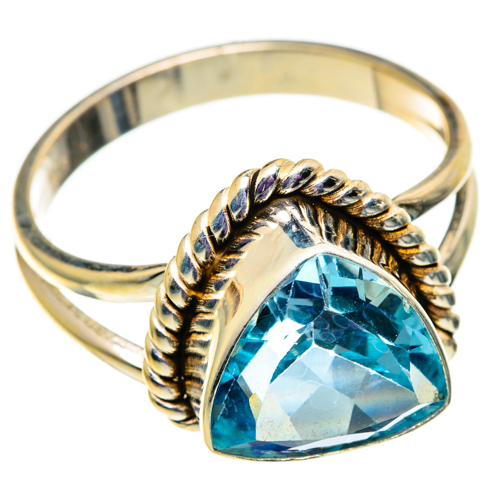 Blue Topaz Rings handcrafted by Anasilvercos - RING100993