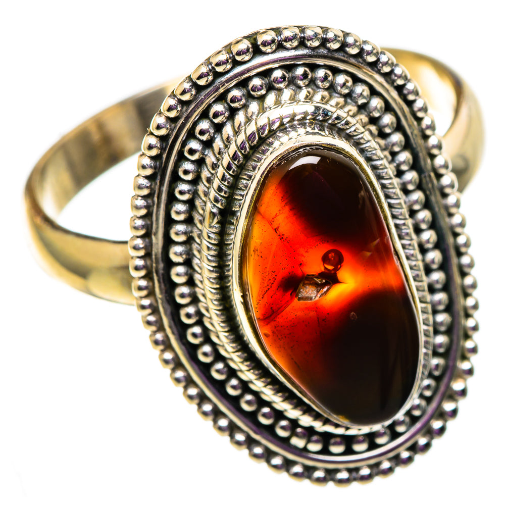 Mexican Fire Agate Rings handcrafted by Anasilvercos - RING100998 - Photo 2