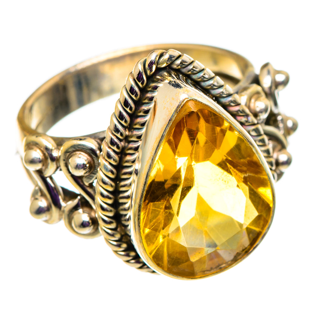 Citrine Rings handcrafted by Anasilvercos - RING101003