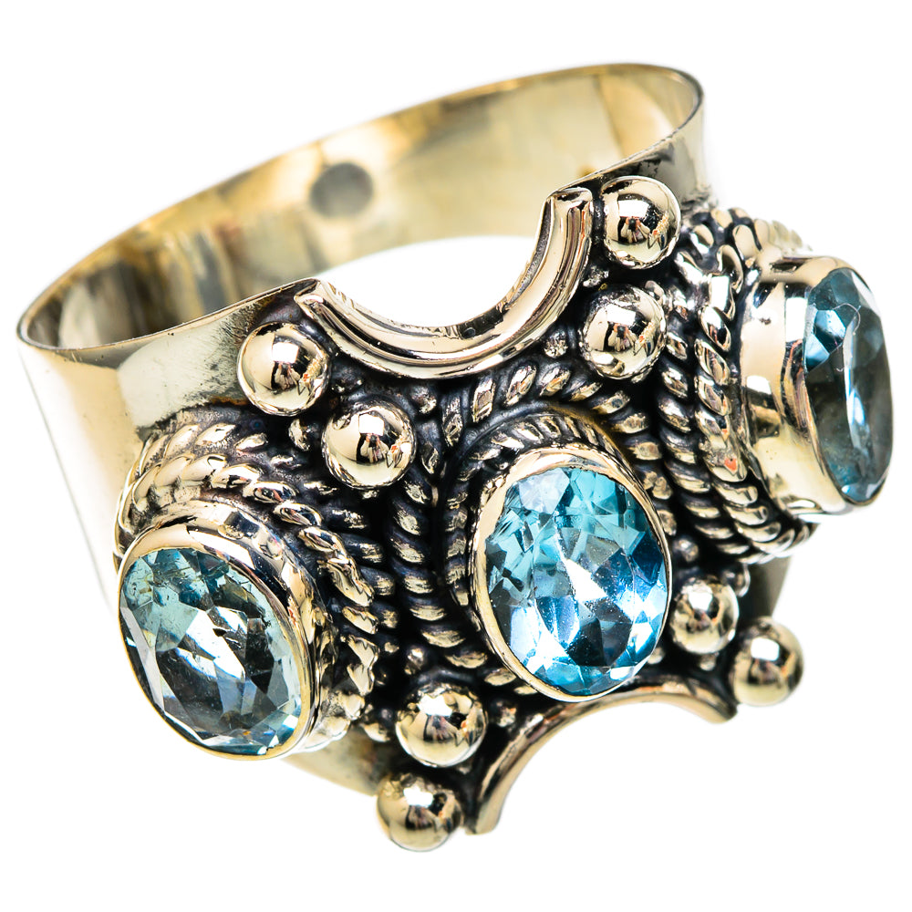 Blue Topaz Rings handcrafted by Anasilvercos - RING101022 - Photo 2