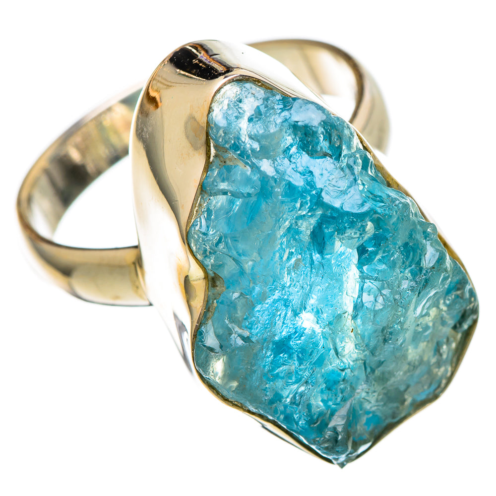 Aquamarine Rings handcrafted by Anasilvercos - RING101025