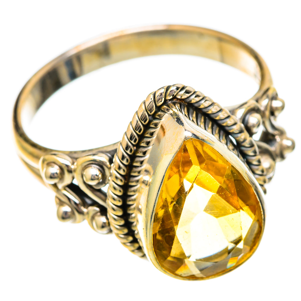 Citrine Rings handcrafted by Anasilvercos - RING101033
