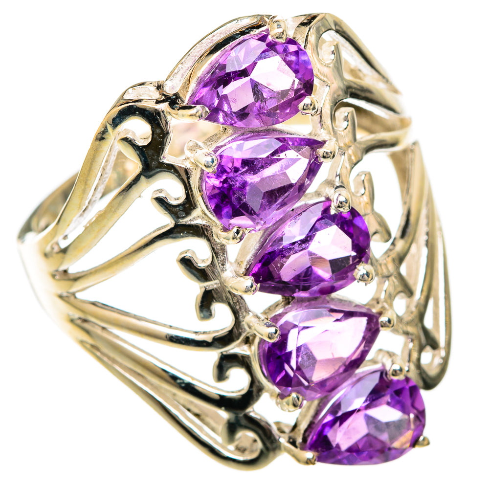 Amethyst Rings handcrafted by Anasilvercos - RING101041