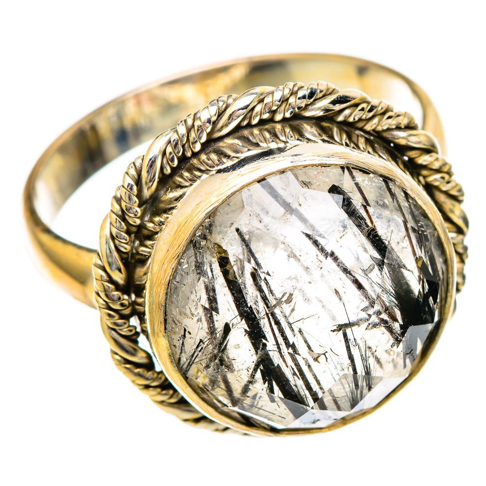 Tourmalinated Quartz Rings handcrafted by Anasilvercos - RING101043