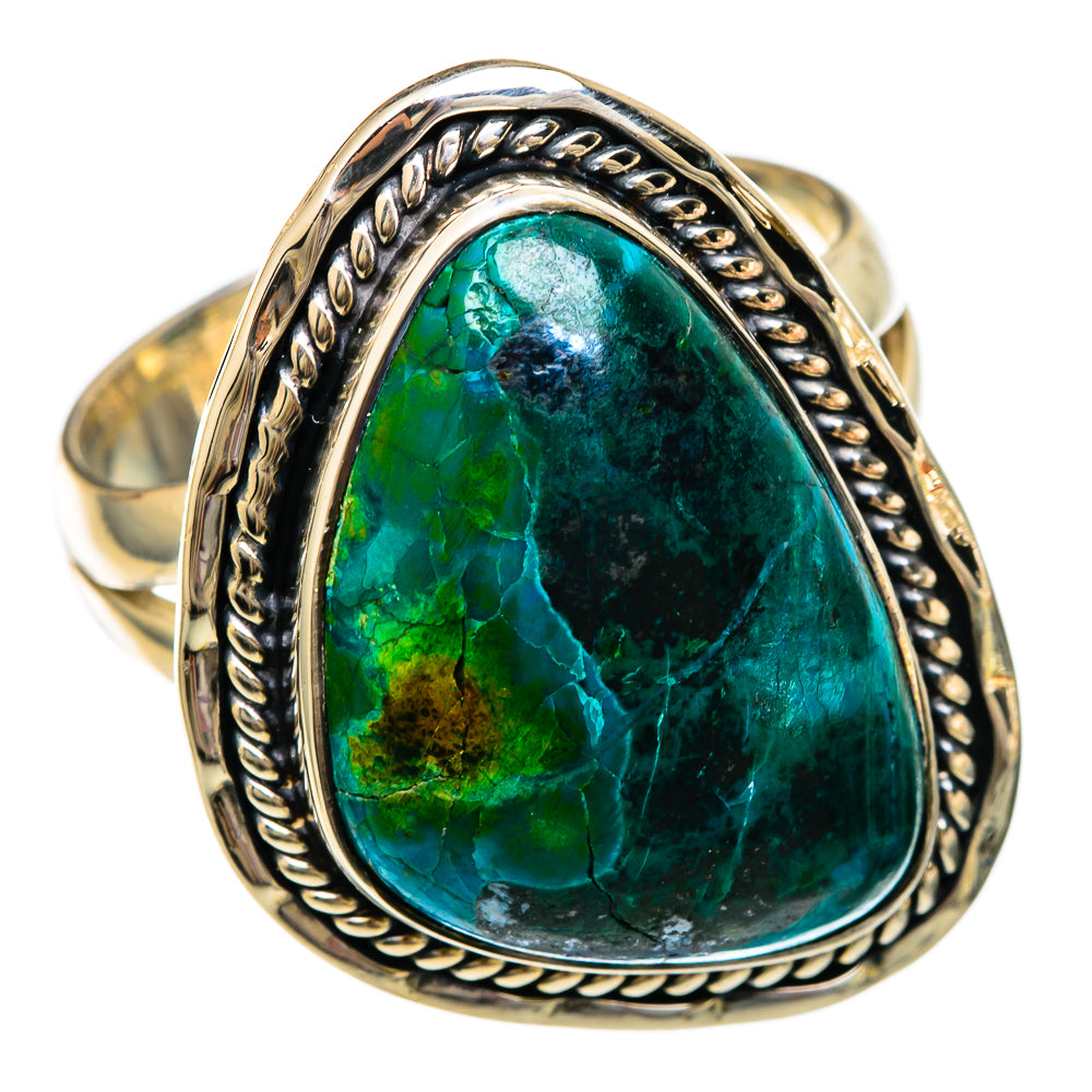 Chrysocolla Rings handcrafted by Anasilvercos - RING101052