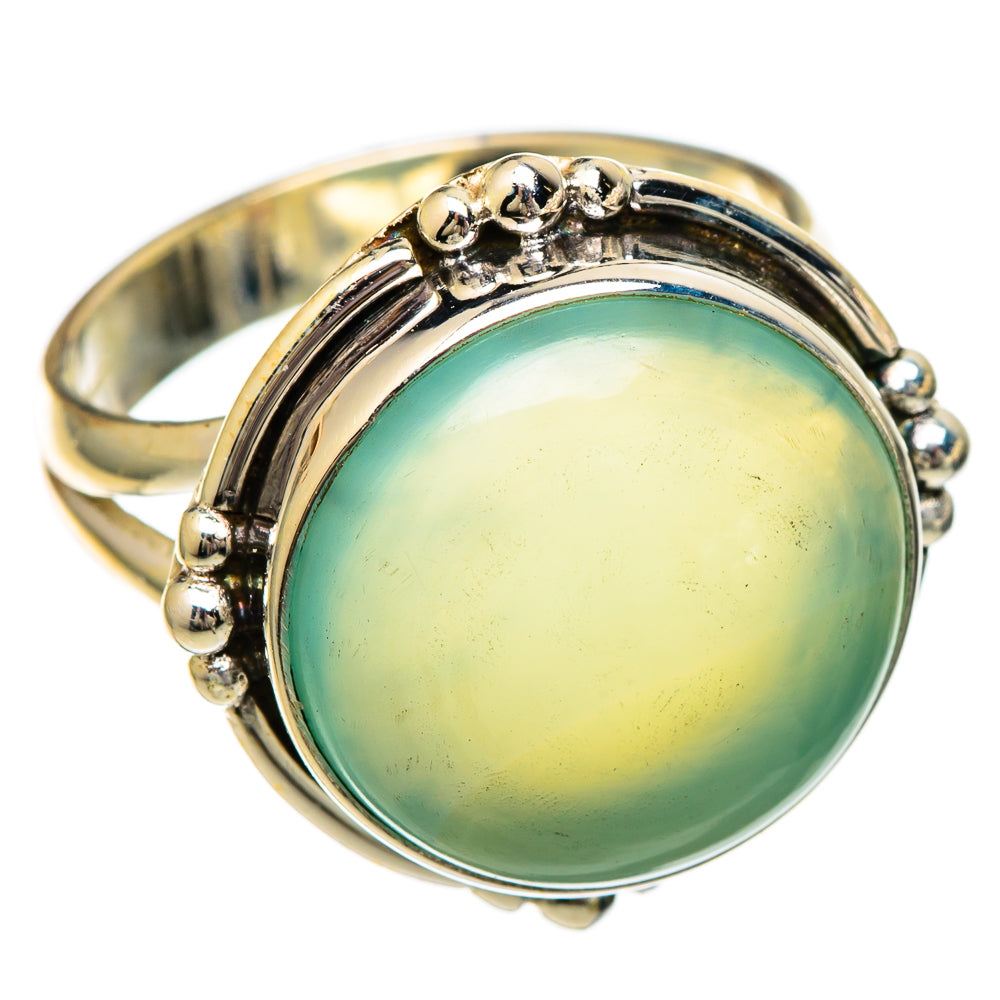 Aqua Chalcedony Rings handcrafted by Anasilvercos - RING101054