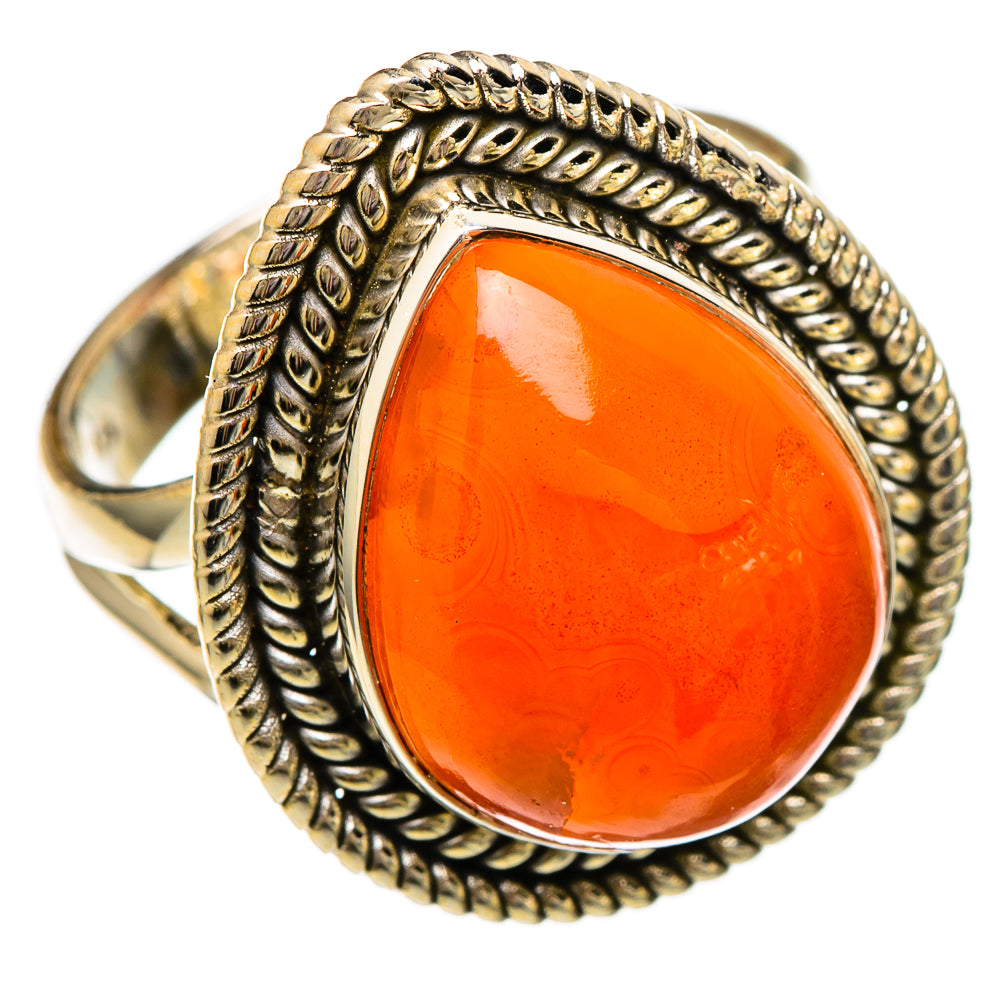 Carnelian Rings handcrafted by Anasilvercos - RING101063