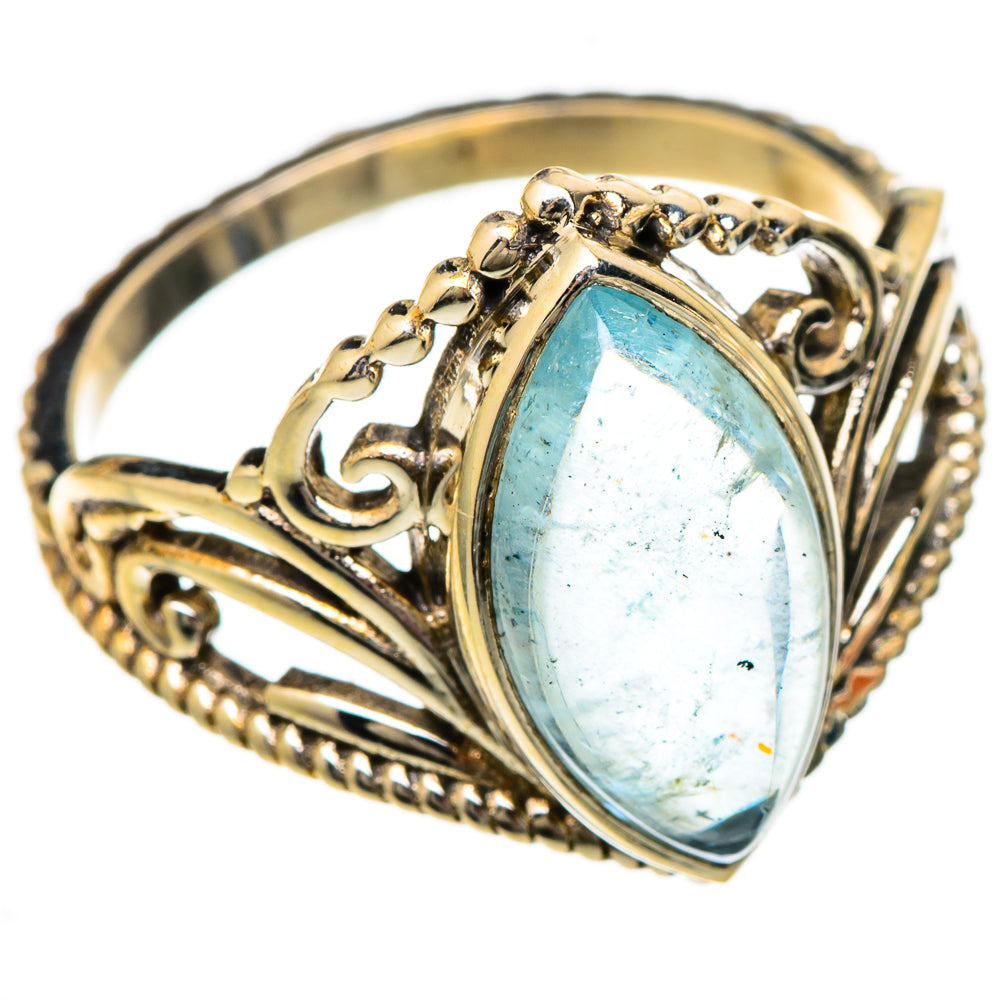 Aquamarine Rings handcrafted by Anasilvercos - RING101082