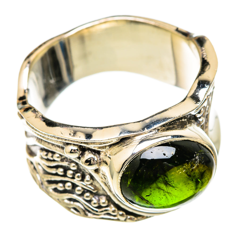 Green Tourmaline Rings handcrafted by Anasilvercos - RING101087 - Photo 2