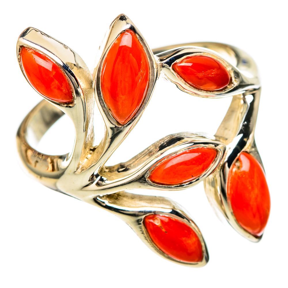 Mediterranean Red Coral Rings handcrafted by Anasilvercos - RING101096 - Photo 2