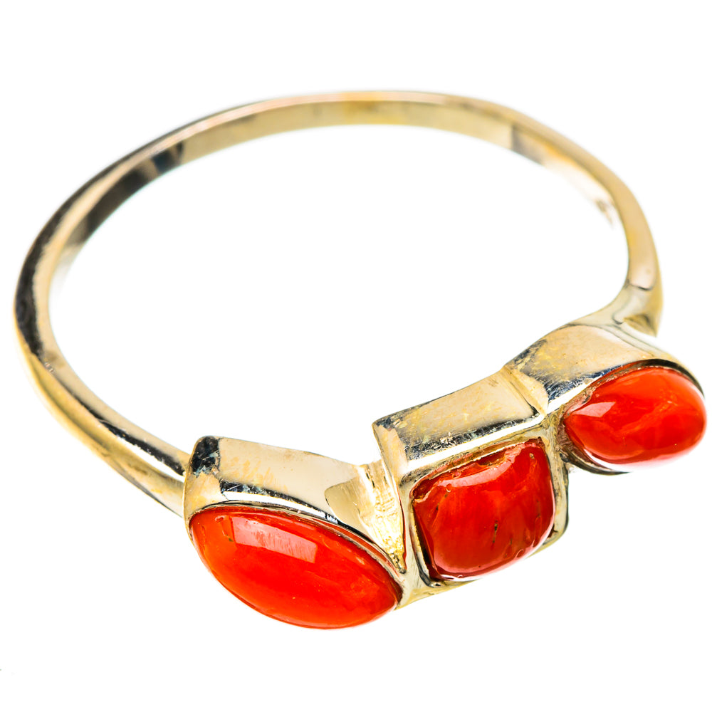 Mediterranean Red Coral Rings handcrafted by Anasilvercos - RING101121 - Photo 2