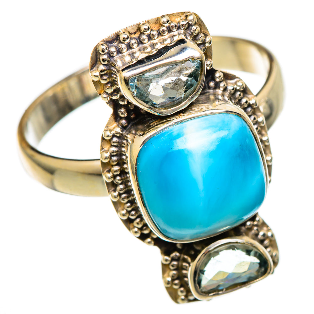 Larimar Rings handcrafted by Anasilvercos - RING101131