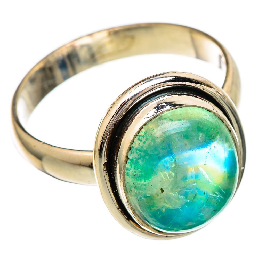 Green Moonstone Rings handcrafted by Anasilvercos - RING101149