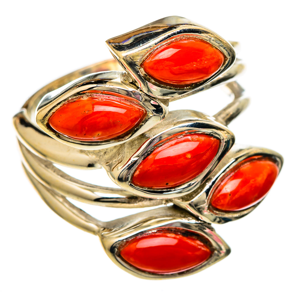Mediterranean Red Coral Rings handcrafted by Anasilvercos - RING101154 - Photo 2